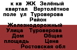 4 к.кв. ЖК “Зелёный квартал“  Вертолётное поле  ул. Туроверова 1/14 › Район ­ Железнодорожный › Улица ­ Туроверова  › Дом ­ 1/14 › Общая площадь ­ 90 › Цена ­ 8 000 000 - Ростовская обл., Ростов-на-Дону г. Недвижимость » Квартиры продажа   . Ростовская обл.,Ростов-на-Дону г.